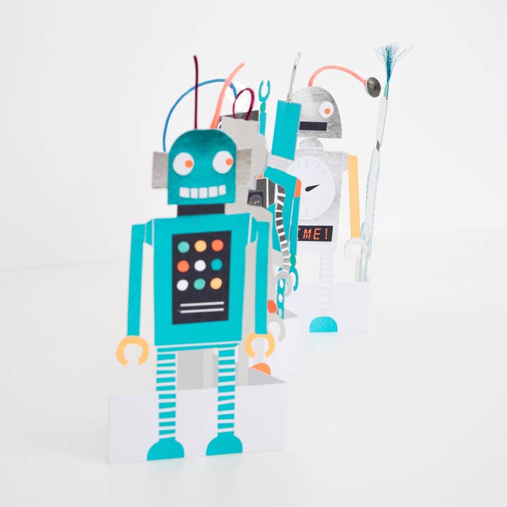 Robots Birthday Card for wholesale by Meri Meri