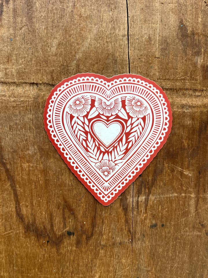 Heart Doily Sticker for wholesale by Katharine Watson