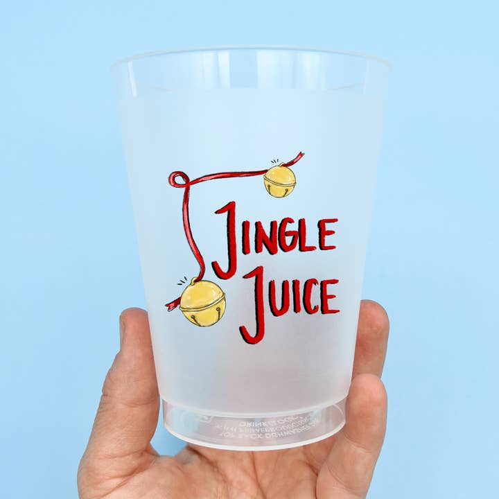 Jingle Juice Party Cup Set-Drickware Favor återanvändbar semester för wholesale av Home Malone