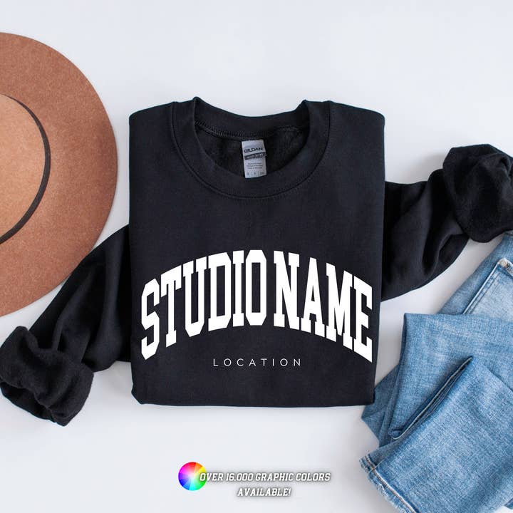 Faith & Life Christian Brands - Wholesale Graphic Sweatshirt - Women's - Custom Pilates Studio Personalized Crewneck Sweatshirt
