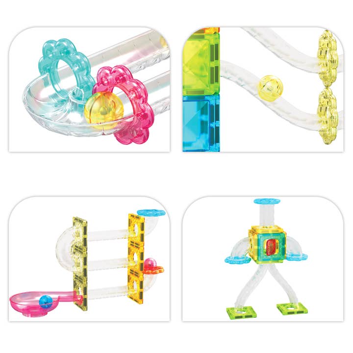 PicassoTiles - Wholesale Building Set - Kids - PicassoTiles 60pc Travel Size Marble Run Building Set2
