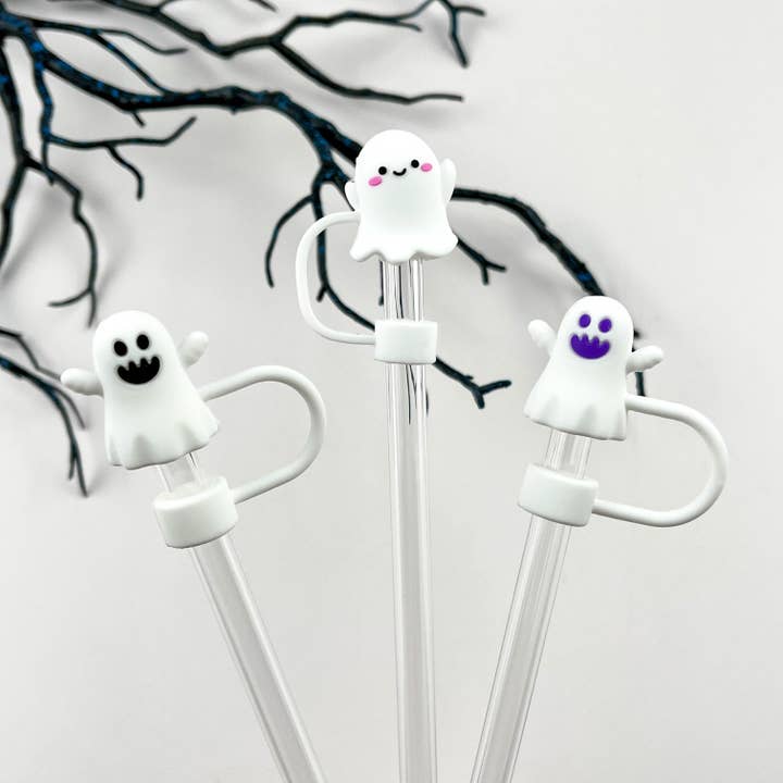 SoapElenGlen - Wholesale Drinking Straw - Ghost Straw Topper,Halloween Straw Cover