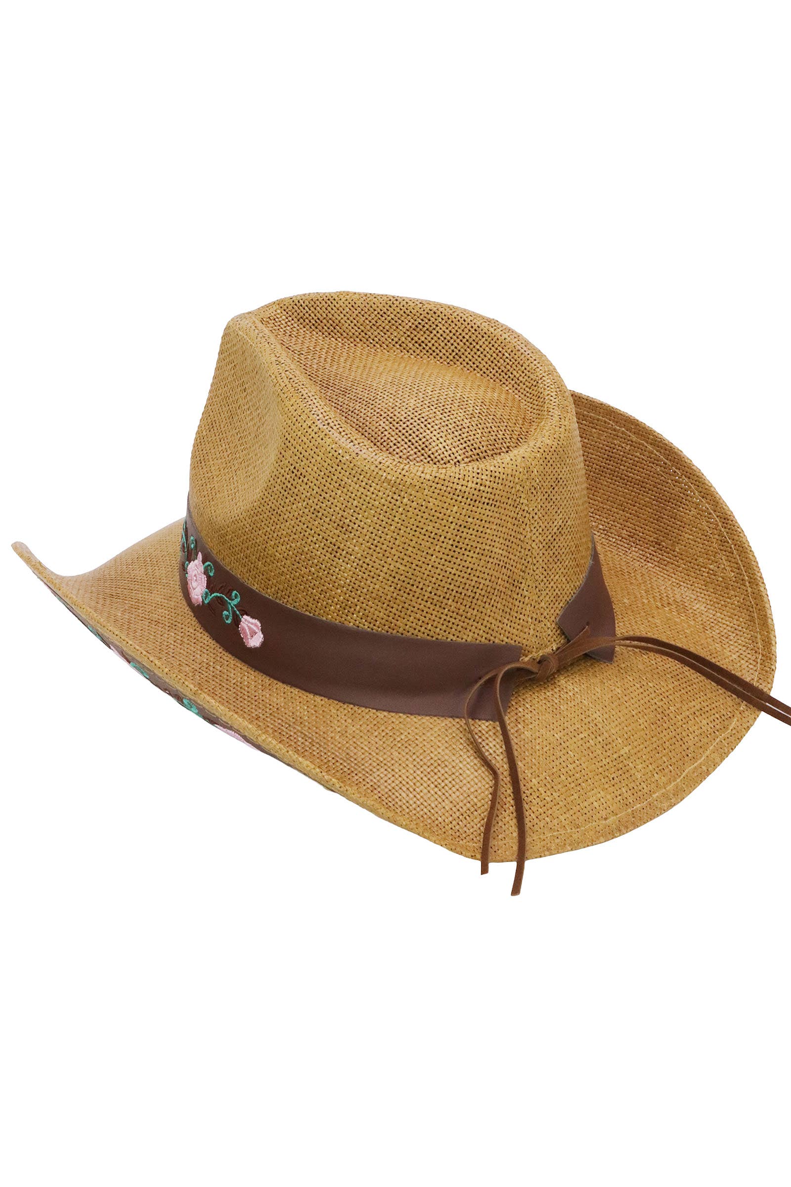 Cap Zone - Wholesale Cowboy Hat - Women's - Pink Rose Concho Belt Embroidered Cowgirl Hat8