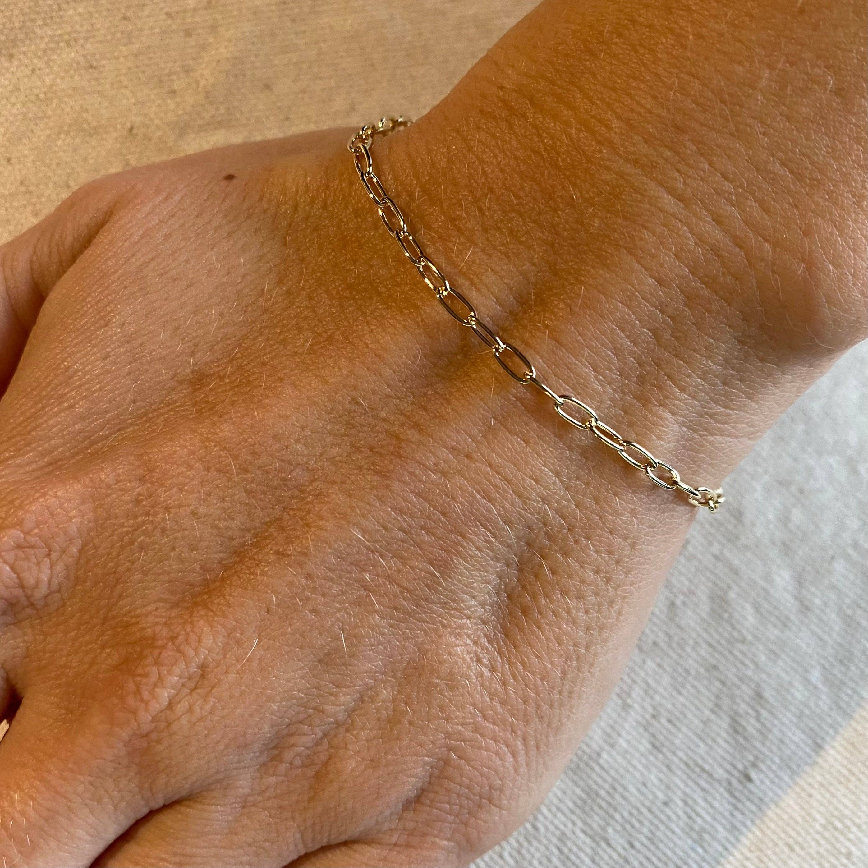 GoldFi - Vendita all'ingrosso Bracciali a catena e a maglie - Bracciale a maglie metalliche da 2,5 mm laminato in oro 18 carati3