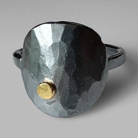 Organischer gemischter Metall-Marmor-Ring für den Großhandel von McKenzie Mendel Jewelry