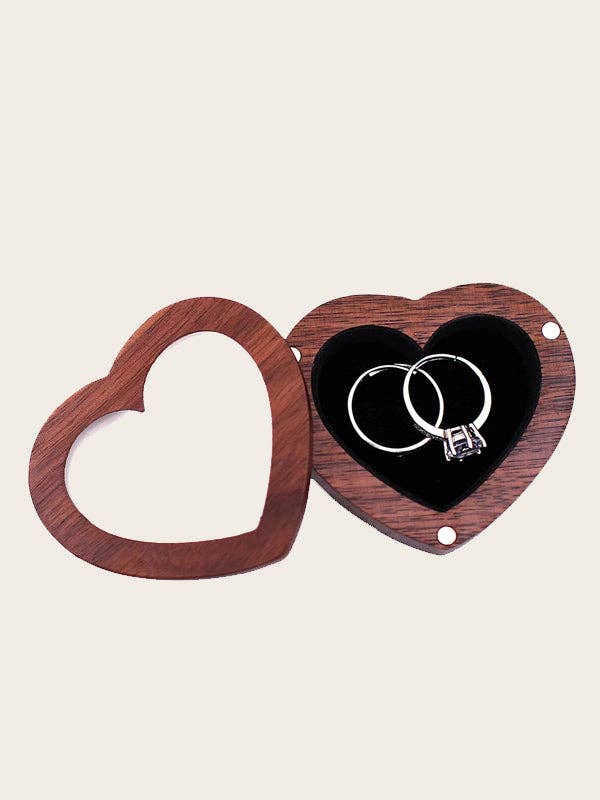 Caixa de anel de casamento de madeira - Tracia por atacado de Wood&Chic