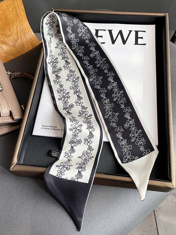 ShieldChic - Wholesale Scarf - Women's - Contrast Color Flower Print Scarf5