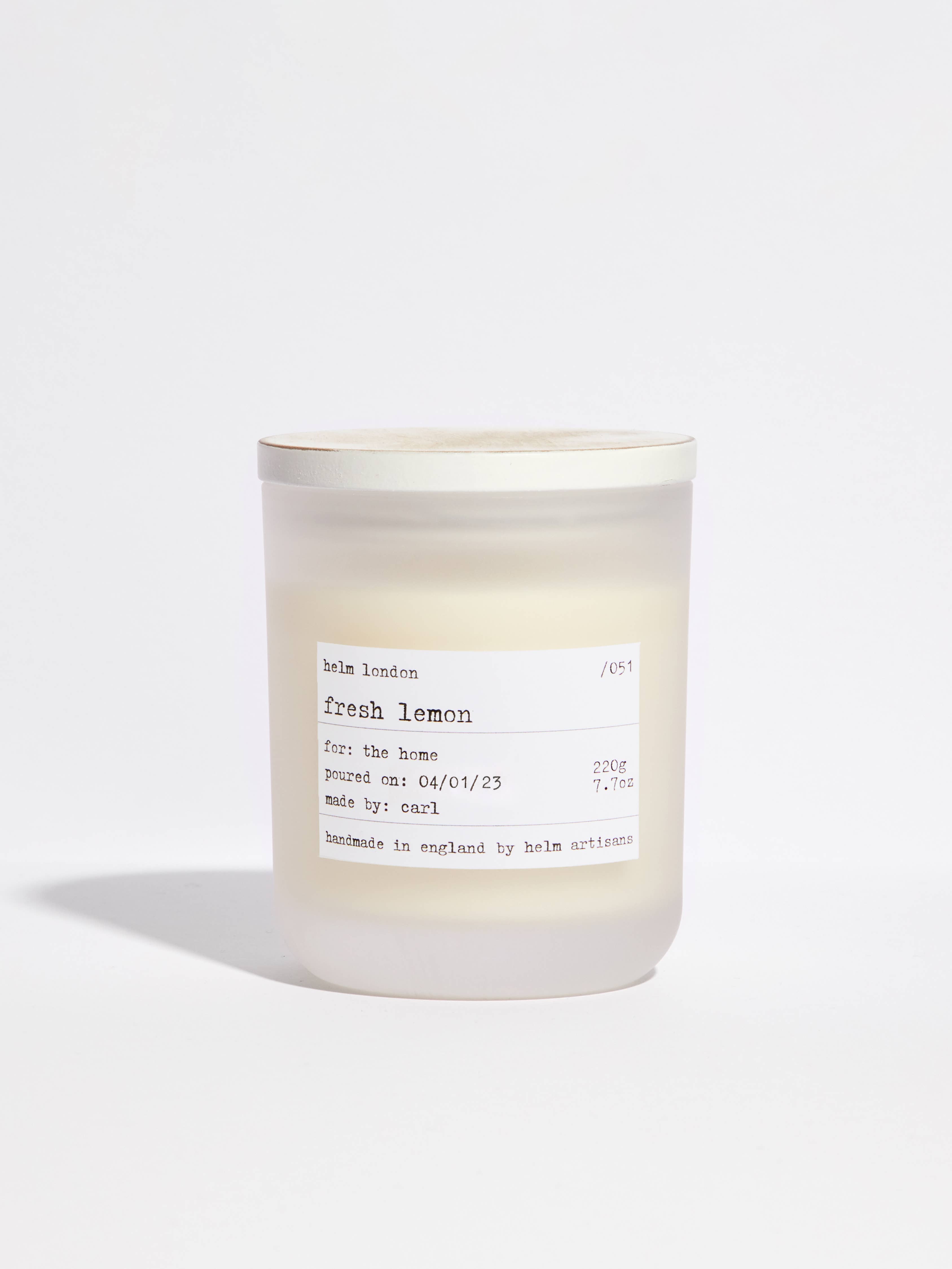 Helm London – wholesale Jar/filled candle – Fresh Lemon Candle (Faire Exclusive)