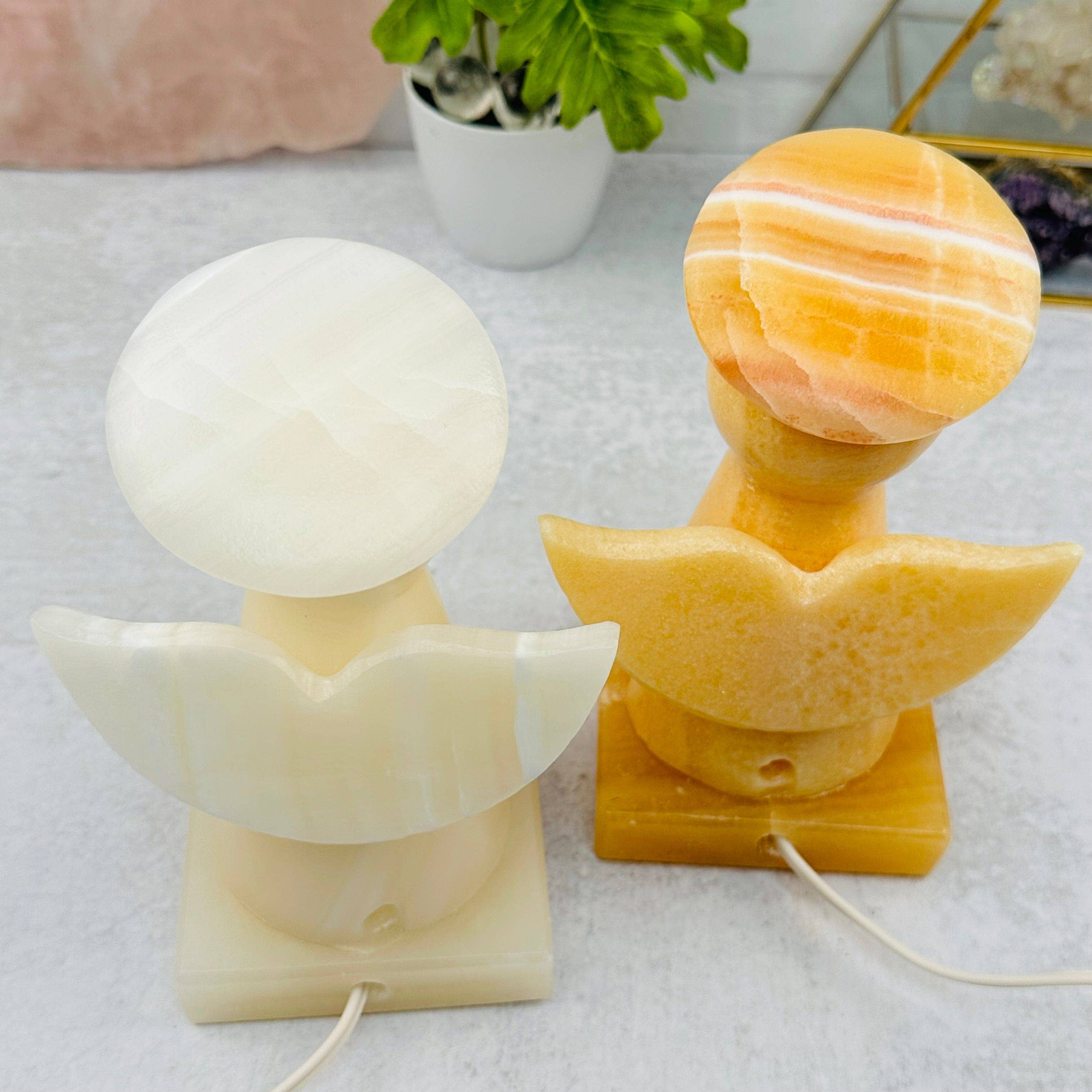 Rock Paradise – Engroshandel Natlys – Krystal mexicansk onyx englelampe - udskåret sten natlys7