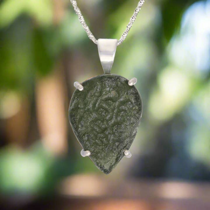 Arkadia Designs - Wholesale Individual Charm/Pendant - Czech Moldavite Silver Pendant