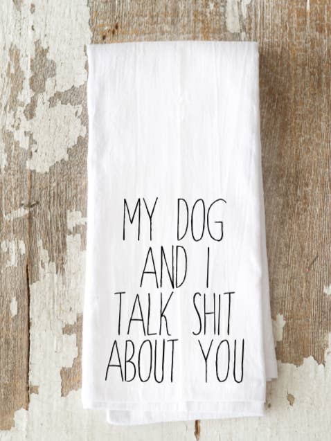 My Dog and I Tea Towel for wholesale by Pine & Fiber Co.