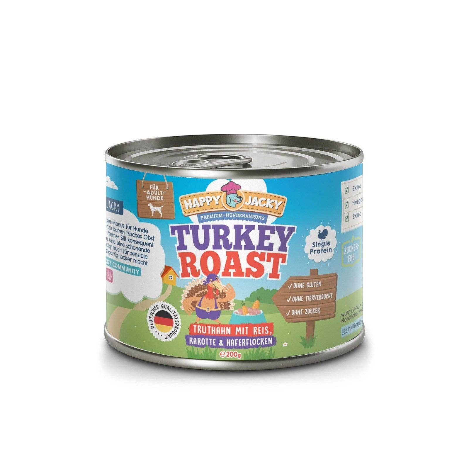 HAPPY JACKY - Wholesale Pet Food - Dog - HAPPY JACKY | extra sensitive high-premium wet food for dogs without grains | Turkey with rice, carrot & oatmeal | without preservatives, sugar-free4