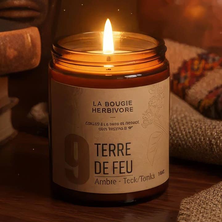 Vela perfumada natural N°9 Terra do Fogo - 3 formatos por atacado de LA BOUGIE HERBIVORE