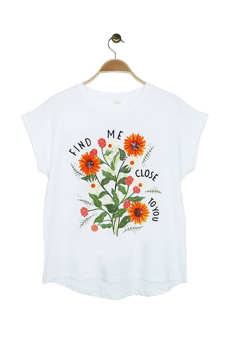 Attrait Paris - Wholesale Screen Printed T-Shirt - Women's - Find Me cotton T-shirt4