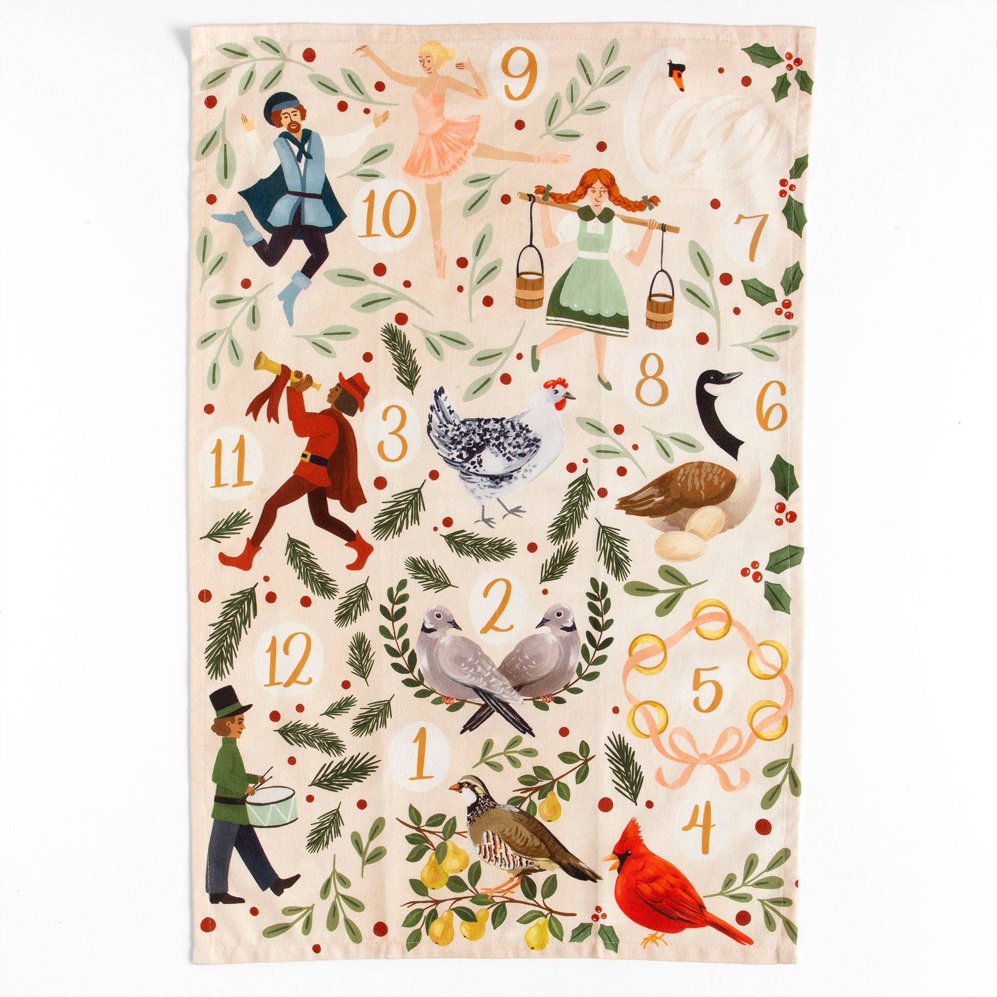 1canoe2 | One Canoe Two Paper Co. - Wholesale Tea Towel - 12 Days Of Christmas Kitchen Towel3