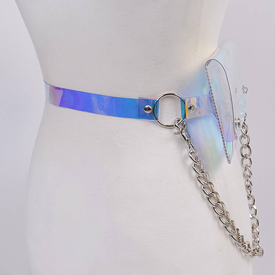 3AM BY H&D ACCESSORIES - Vente Sac ceinture – femme - Sac à bandoulière à chaîne à rabat à bouton unique3