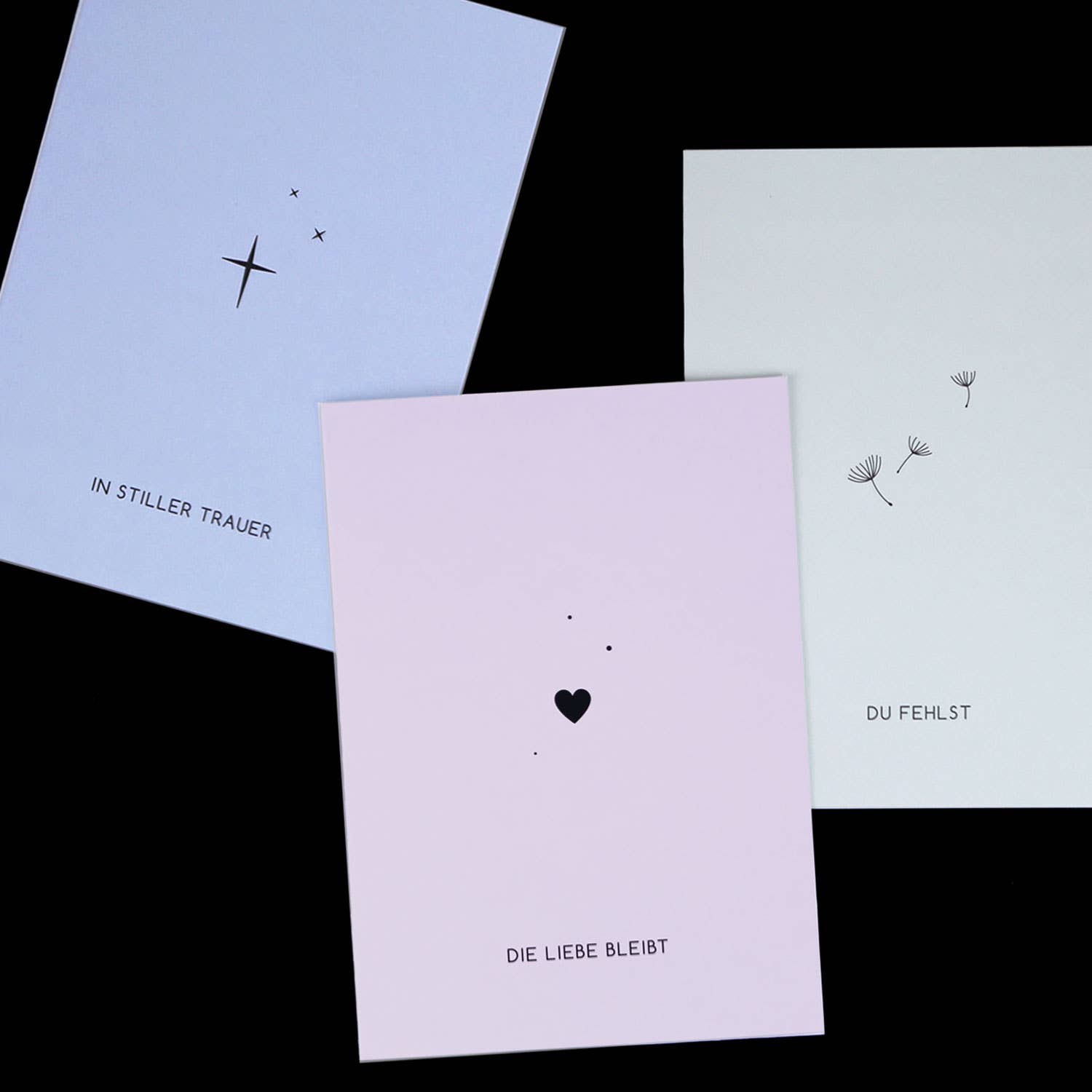 Kunst an Papier - Venta al por mayor Tarjeta de condolencias - Tarjeta de condolencias Nora flor6