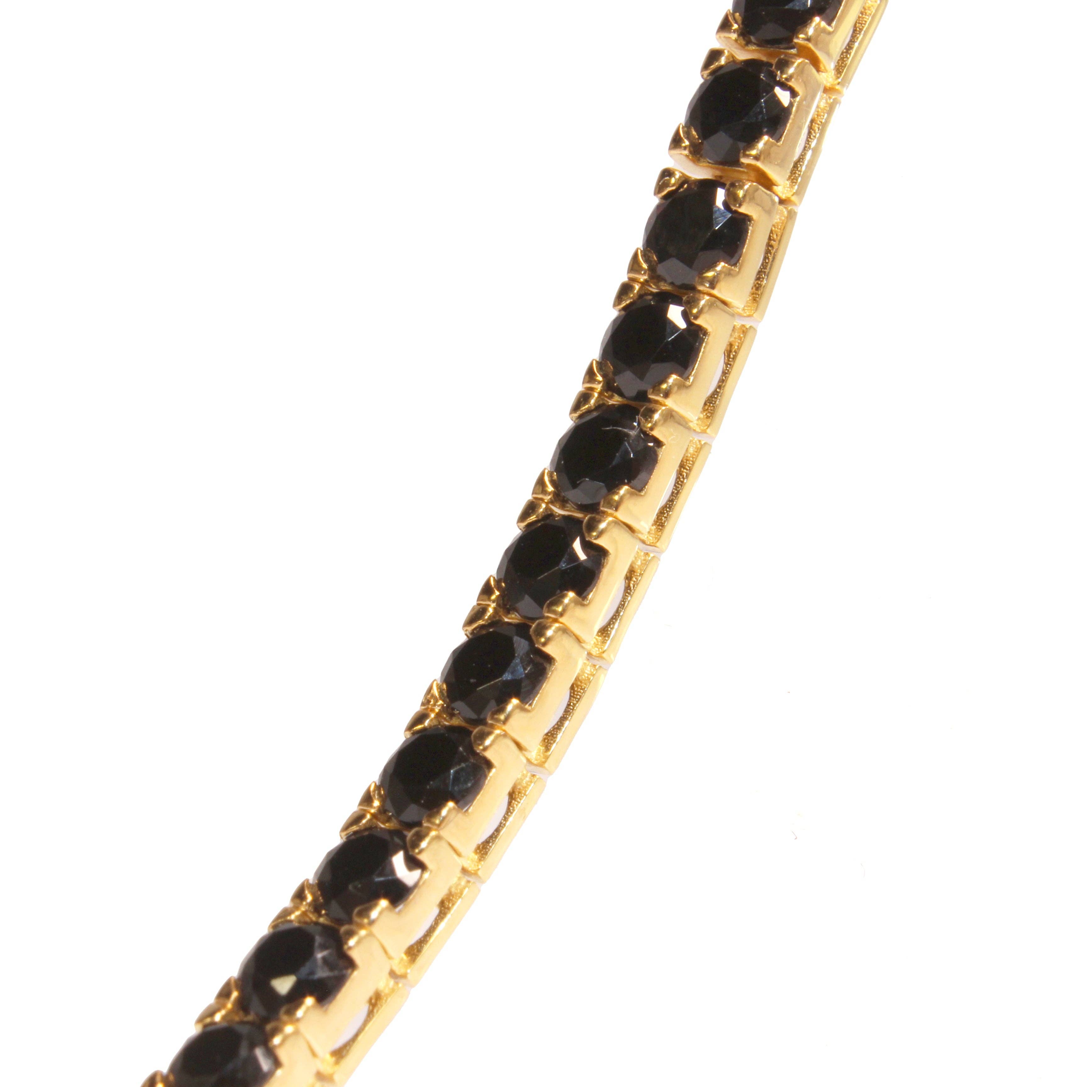 Alta Gioielli – wholesale Tennis bracelet – Handmade Tennis Bracelet in 925 Silver - Black Stones3