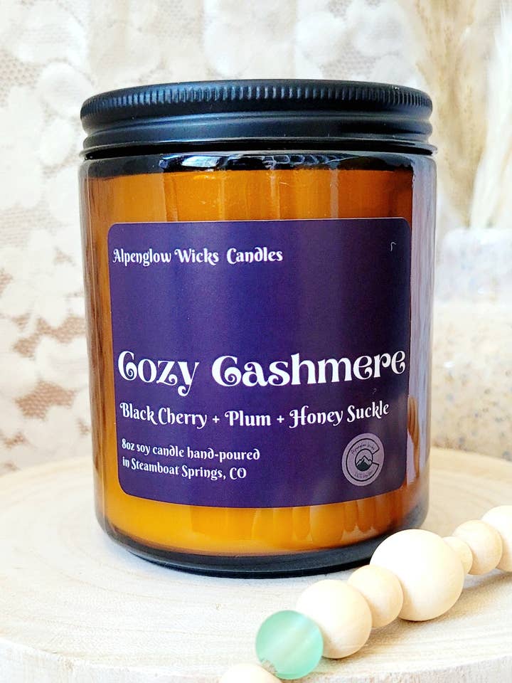 Cozy Cashmere Soja-Kerze, für den Großhandel von Alpenglow Wicks Candles