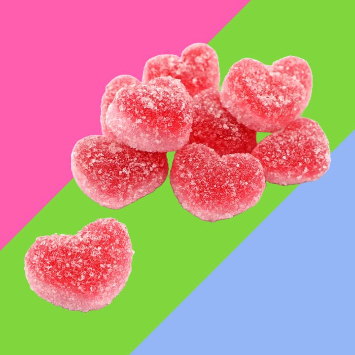 Gaffney's Sweets & Treats Wholesale – wholesale Gummy – Sweetzone Fizzy Strawberry Hearts 1kg