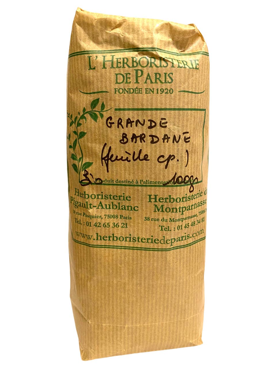 L'HERBORISTERIE DE PARIS - Wholesale Health/Detox Tea - Organic Burdock Cut Leaves 100g Herboristerie de Paris0