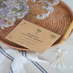 Bamboo Cotton Buds  Eco Cotton Swabs (200 Pieces) - Jungle Culture