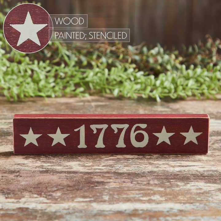 VHC Brands - Wholesale Sign - 1776 Wooden Sign 1.75x9