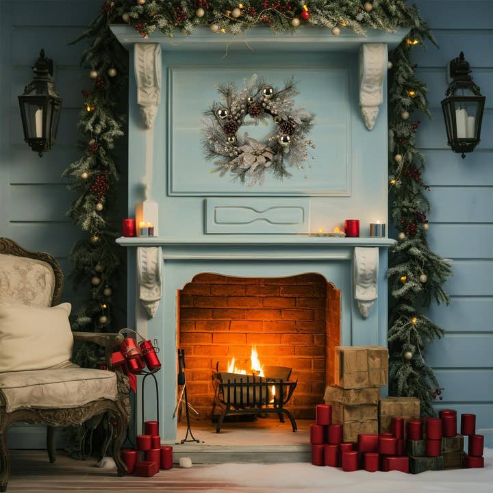 Paris Loft Inc - Wholesale Wreath - Christmas Door Decorations Wreath with Warm Lights3