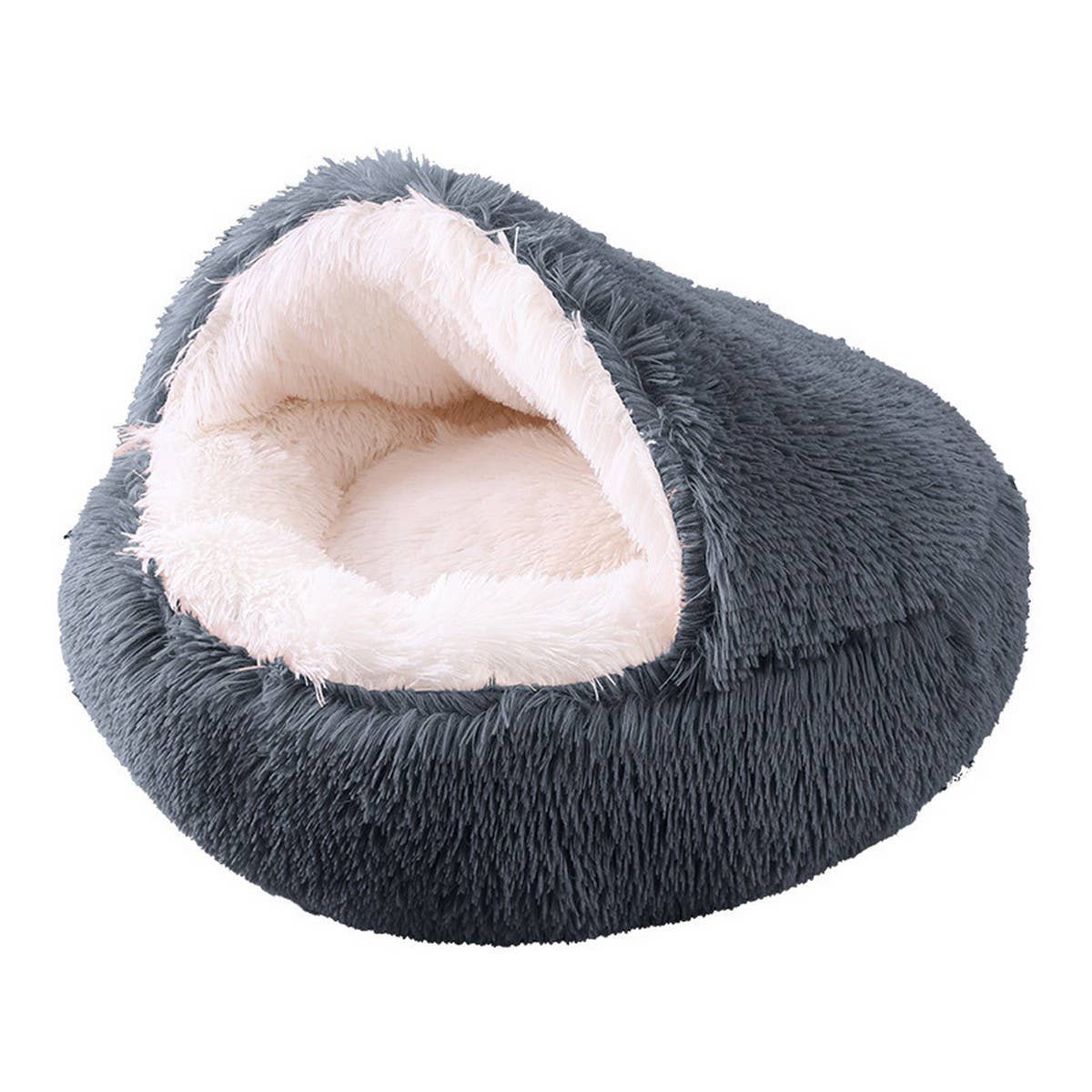 PAWPAWwholesale - Wholesale Pet Bed - Cat/Dog - Semi-Enclosed Cat Bed, Plush Round Pet Mat_CWMM52752