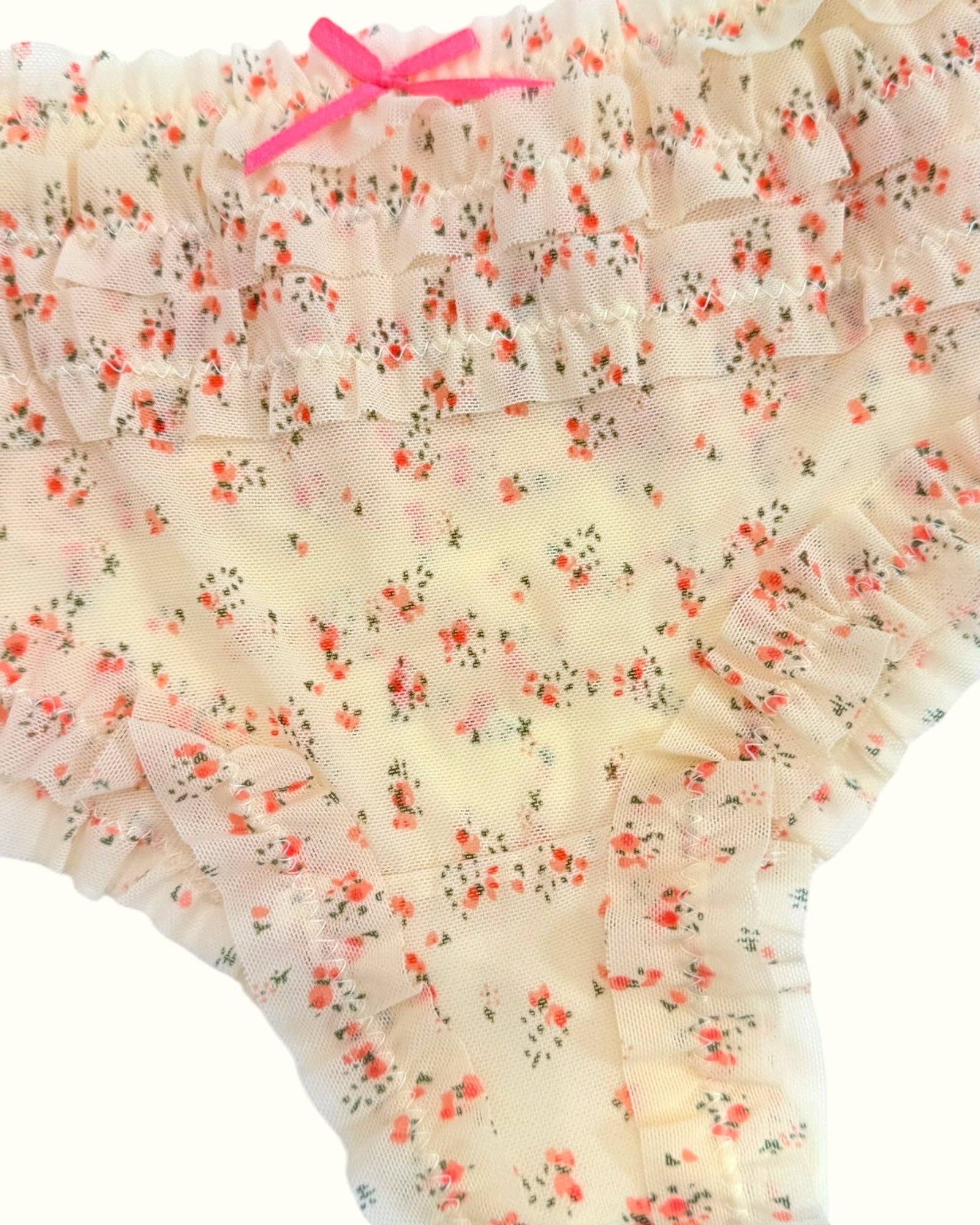 Milanblocks LLC – Großhandel Unterwäsche – Damen – Milanblocks Vintage-Stil Gingham Daisy Rüschen-Slips7