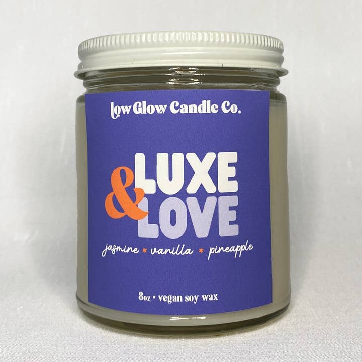 Luxe & Love Candle for wholesale by Low Glow Candle Co