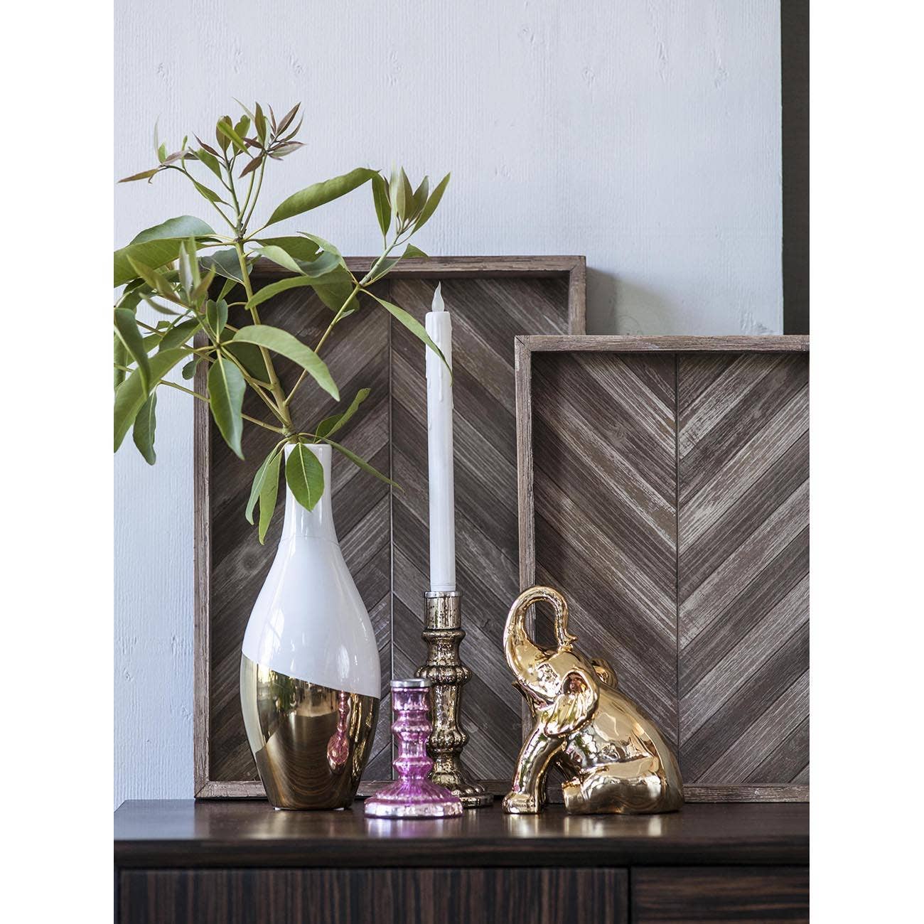 A&B Home Group Inc. - Wholesale Candle Holder - S/3 Luminary Treasures Candle Holders - Pink5