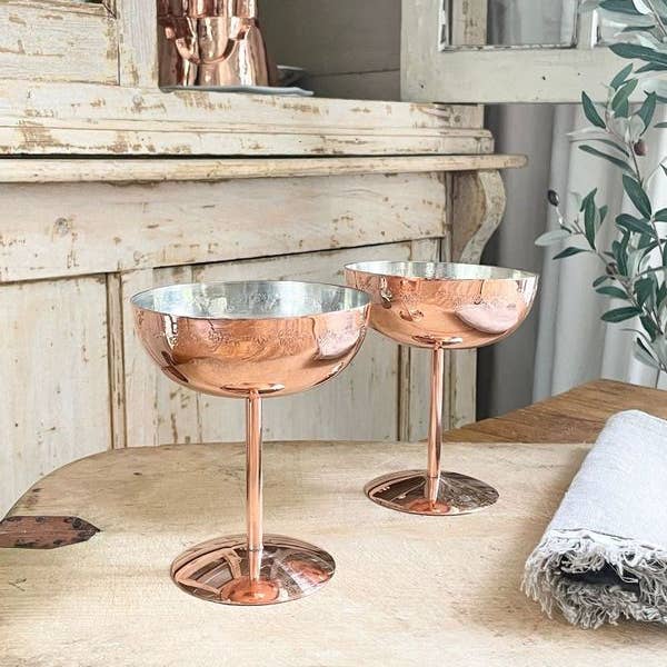 Coppermill Kitchen LLC - Wholesale Cocktail/Liquor Glass - Coppermill Kitchen Vintage Inspired Coupe Glass