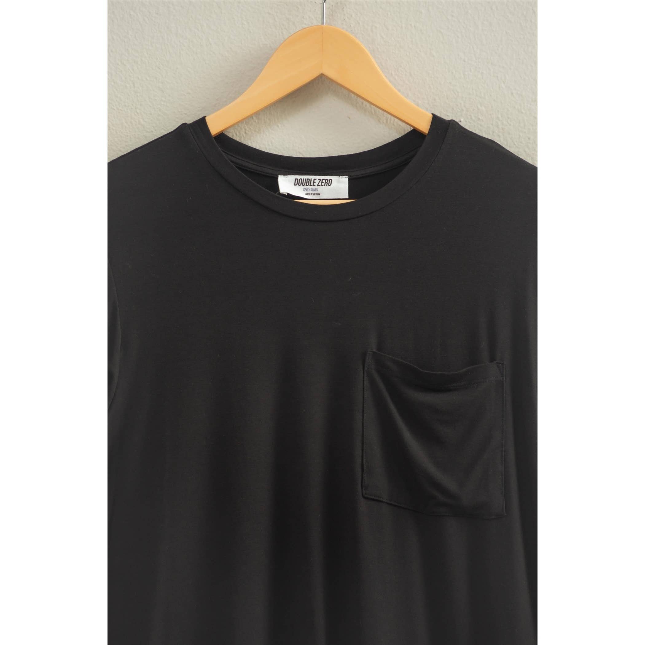 Double Zero - Venta al por mayor Camiseta - Mujer - Top clásico de cuello redondo con bolsillo y manga corta3