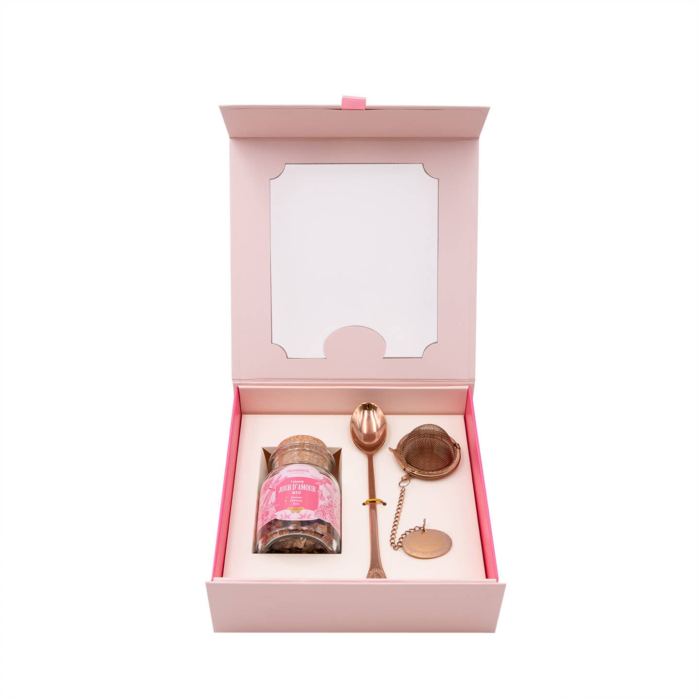 PROVENCE D'ANTAN - Wholesale Dried Spice Mix - Organic* Day of Love Herbal Tea Box Loose with accessories1