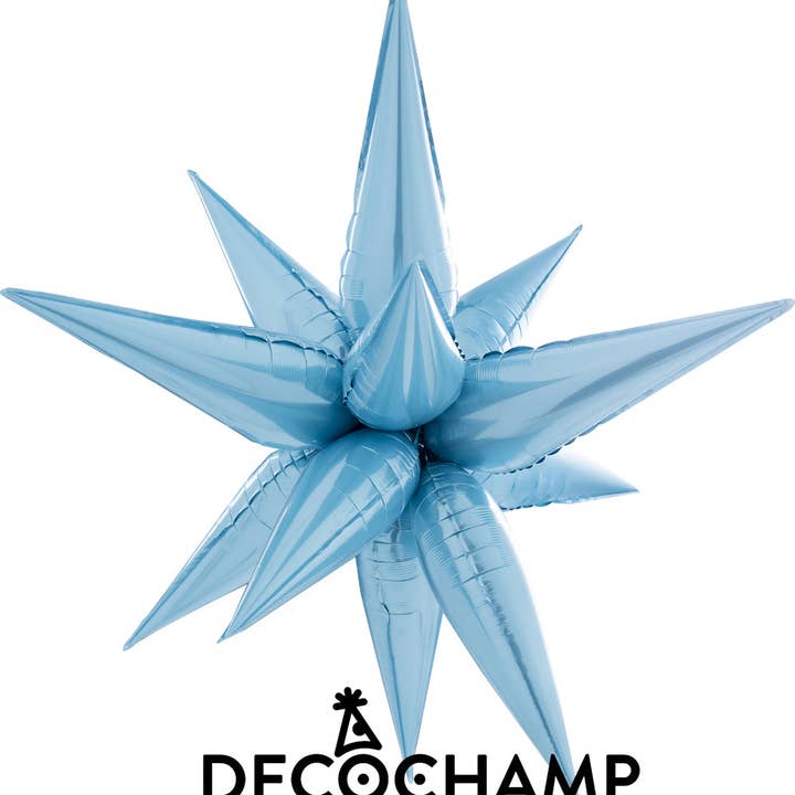 THE BALLOON HUB - Wholesale Balloon - DecoChamp Starburst 3D Foil Balloon - 26 in. (Choose Color)14