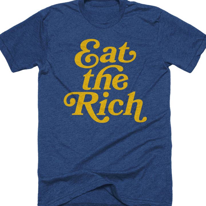 eet de rijken | unisex t-shirt voor wholesale door Choke Shirt Company / Towne 9