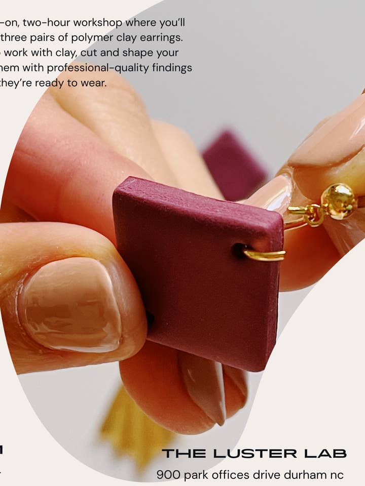 Polymer Clay Earring Workshop- Basics for wholesale by Bezalel and Co