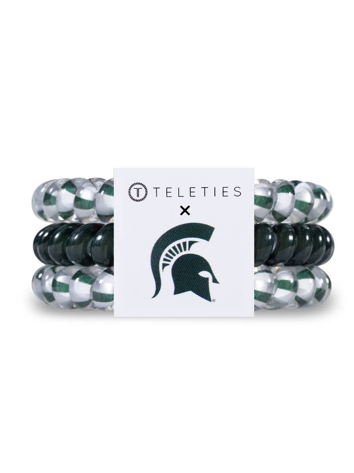 Spiral Hair Coils | Small | Michigan State Univ. Hair Ties and other Purchase Wholesale michigan state. Free Returns & Net 60 Terms on Faire trending on Faire.