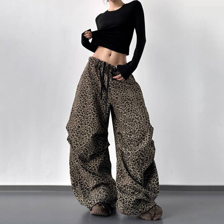 Leopard Print Cargo Pants for wholesale by FurDecoration