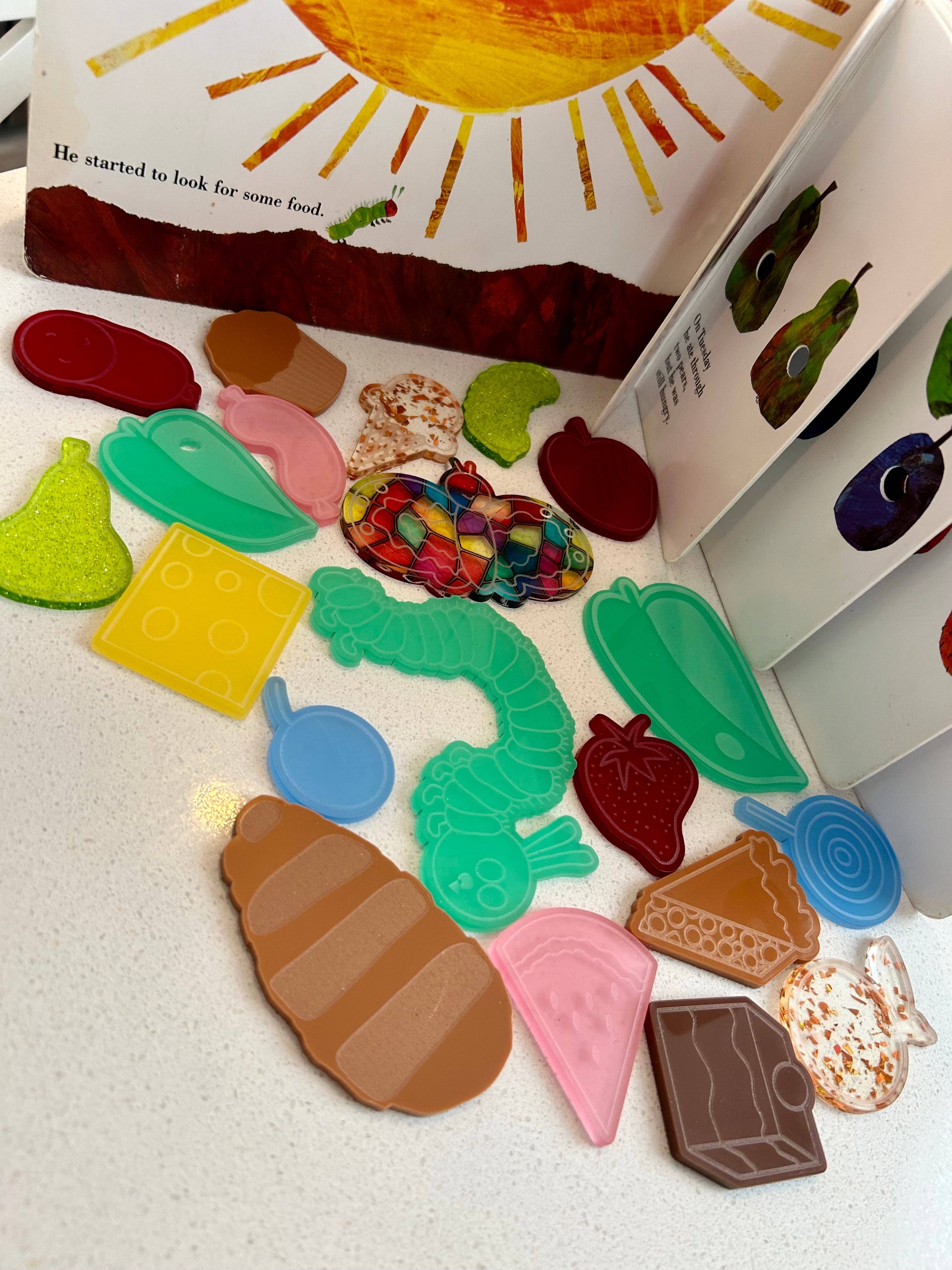 Stars and Sensory – Engroshandel Legetøjssæt - Børn – Caterpillar akryl løsdelsæt5