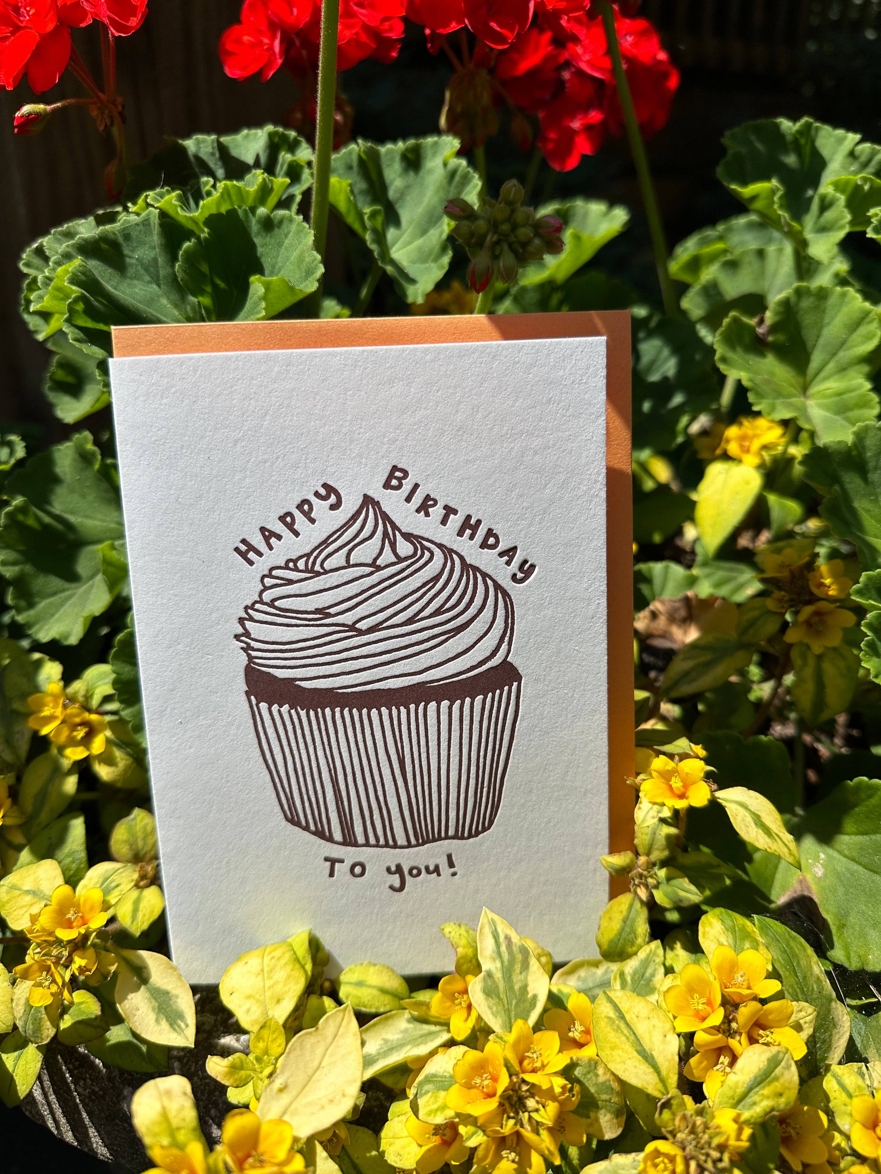 Macon York Press - Wholesale Birthday Card - Birthday Letterpress Greeting Card: Cupcake1