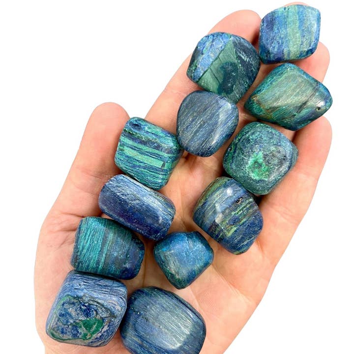 New Moon Beginnings - Wholesale Spiritual Stone/Crystal - Azurite Tumbled Stone - Polished Azurite Crystal (Matt)