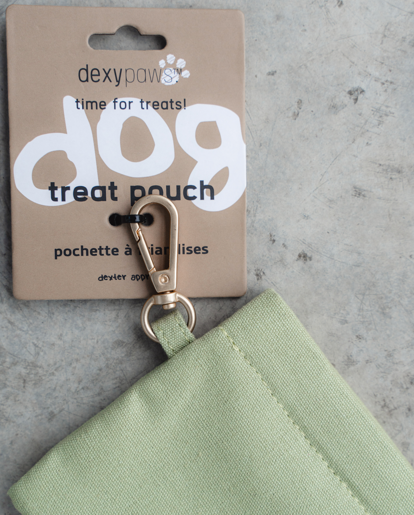 dexypaws - Wholesale Pet Treat Bag - Dog - Treat Pouch in Sage Green2