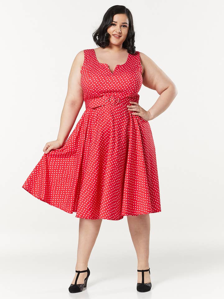 Timmy Floral Fit and Flare Sleeveless, Midi Dress for wholesale by Timeless London