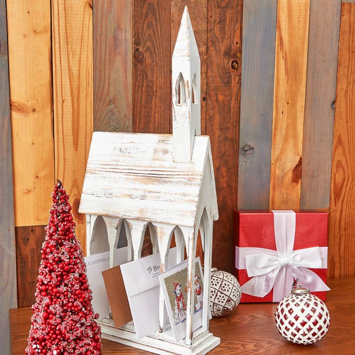 C&F Home - Wholesale Christmas Decoration - Church Christmas Card Holder