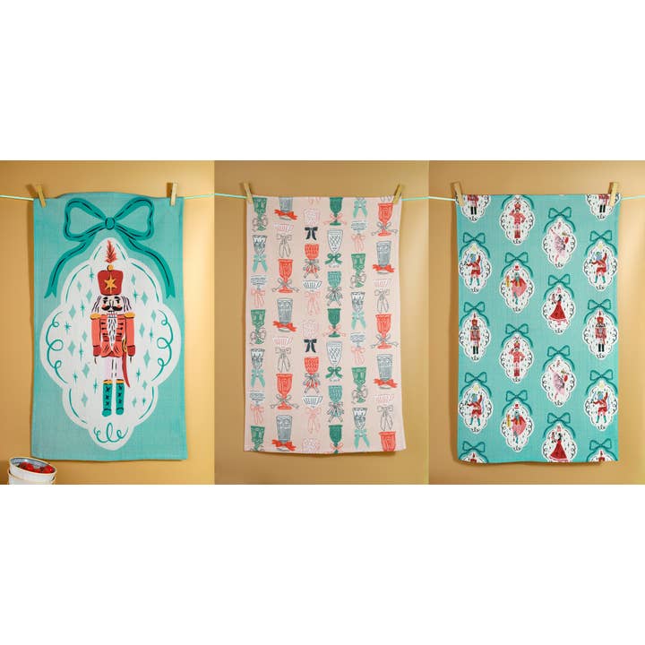 The Nutcracker Suite Holiday Kitchen Towel Set for wholesale by Tiramisu