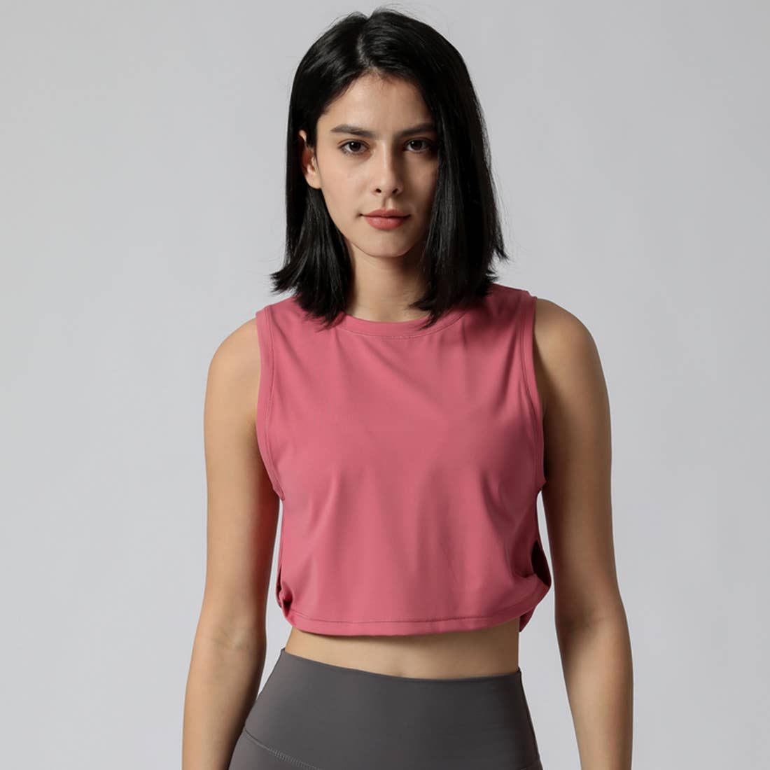 Sodalemon - Wholesale Athletic Top - Women's - Women Fitness Yogo Soft Crop Sport Tank Top4