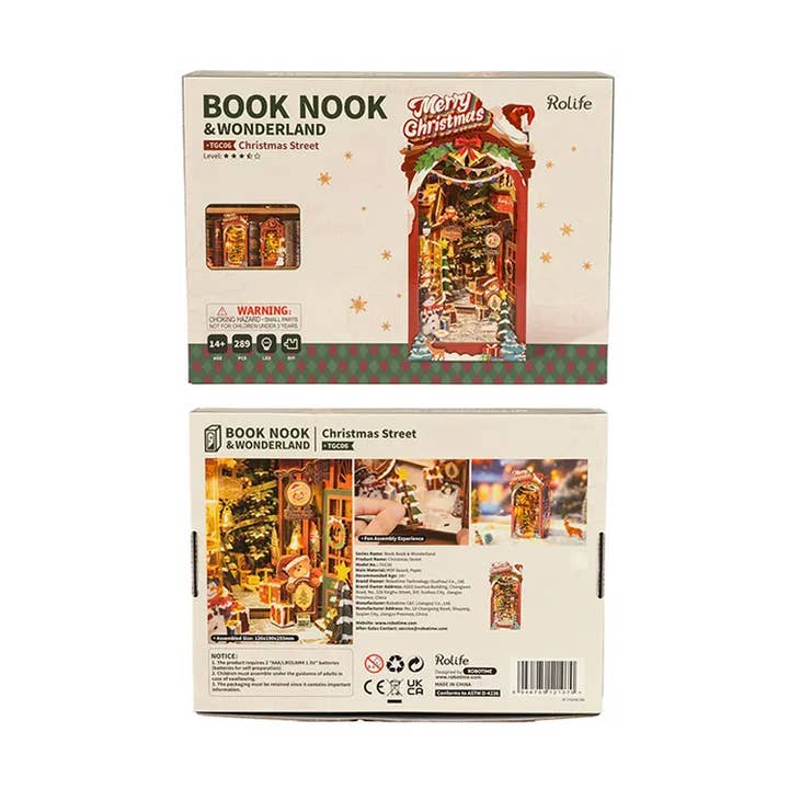 TGC06 Coin de Livre de Rue de Noël pour la vente par Robotime