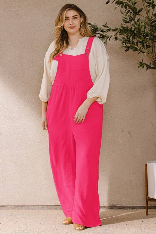 Oddi - Wholesale Jumpsuit - Women's - Plus Solid Button Sling Jumpsuit18
